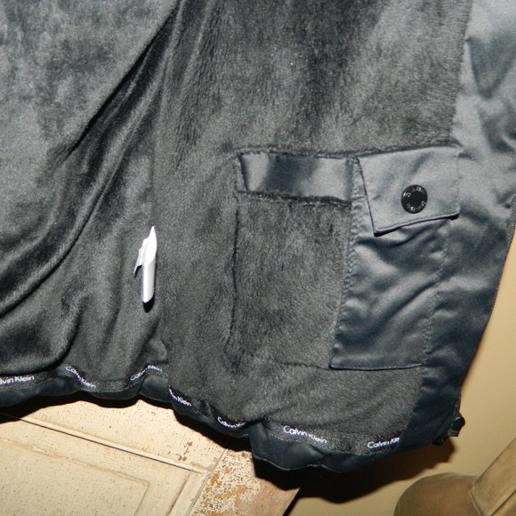 Calvin Klein Duck Down Hooded Puffer Coat Jacket Size Large - Picture 3 of 6